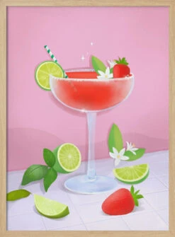 Daiquiri - Stretched Canvas, Poster Or Fine Art Print(Daiquiri Stretched Canvas Poster Or Fine Art Print) -Heart Wall Art Store pictufy light wood 50x70 2805289