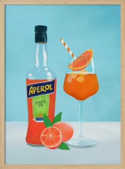 Aperol Spritz - Stretched Canvas, Poster Or Fine Art Print(Aperol Spritz Stretched Canvas Poster Or Fine Art Print 4) -Heart Wall Art Store pictufy light wood 50x70 2832822