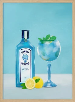 Gin Cocktail - Stretched Canvas, Poster Or Fine Art Print(Gin Cocktail Stretched Canvas Poster Or Fine Art Print 1) -Heart Wall Art Store pictufy light wood 50x70 2832824