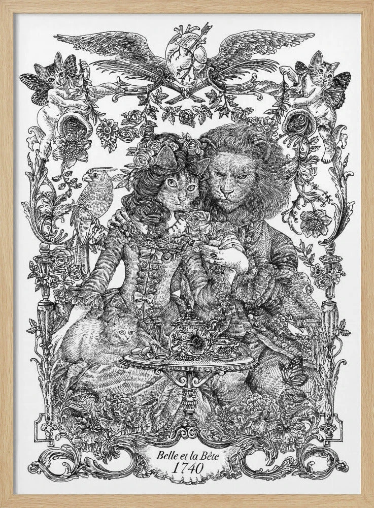 Cat Beauty & Beast - Stretched Canvas, Poster Or Fine Art Print(Cat Beauty Amp Beast Stretched Canvas Poster Or Fine Art Print) 3 Cat Beauty & Beast - Stretched Canvas, Poster Or Fine Art Print(Cat Beauty Amp Beast Stretched Canvas Poster Or Fine Art Print) - Image 3