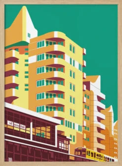 Berlin Kreuzberg - Stretched Canvas, Poster Or Fine Art Print(Berlin Kreuzberg Stretched Canvas Poster Or Fine Art Print) -Heart Wall Art Store pictufy light wood 50x70 2844140