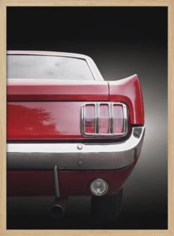 American Classic Car Mustang 1966 Coupe - Stretched Canvas, Poster Or Fine Art Print(American Classic Car Mustang 1966 Coupe Stretched Canvas Poster Or Fine Art Print) -Heart Wall Art Store pictufy light wood 50x70 2845278