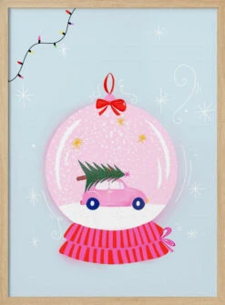 Snowglobe Pink - Stretched Canvas, Poster Or Fine Art Print(Snowglobe Pink Stretched Canvas Poster Or Fine Art Print) 14 Snowglobe Pink - Stretched Canvas, Poster Or Fine Art Print(Snowglobe Pink Stretched Canvas Poster Or Fine Art Print) -Heart Wall Art Store pictufy light wood 50x70 2849764