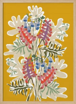 Foxglove Découpe Papier - Stretched Canvas, Poster Or Fine Art Print(Foxglove Decoupe Papier Stretched Canvas Poster Or Fine Art Print) -Heart Wall Art Store pictufy light wood 50x70 2858553