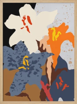 Abstract Lilies Close Up - Stretched Canvas, Poster Or Fine Art Print(Abstract Lilies Close Up Stretched Canvas Poster Or Fine Art Print) -Heart Wall Art Store pictufy light wood 50x70 2859540