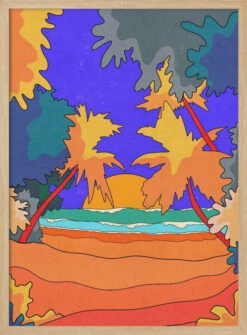 Sands And Waves - Stretched Canvas, Poster Or Fine Art Print(Sands And Waves Stretched Canvas Poster Or Fine Art Print) -Heart Wall Art Store pictufy light wood 50x70 2860285