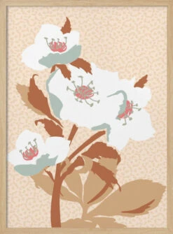 Wild Garden Helleborejpg - Stretched Canvas, Poster Or Fine Art Print(Wild Garden Helleborejpg Stretched Canvas Poster Or Fine Art Print) -Heart Wall Art Store pictufy light wood 50x70 2866556