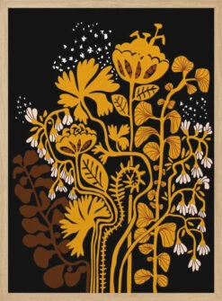 Stockholm Garden Autumn Night - Stretched Canvas, Poster Or Fine Art Print(Stockholm Garden Autumn Night Stretched Canvas Poster Or Fine Art Print) -Heart Wall Art Store pictufy light wood 50x70 2867368