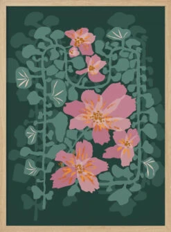 Orchids Shadow Green Notes - Stretched Canvas, Poster Or Fine Art Print(Orchids Shadow Green Notes Stretched Canvas Poster Or Fine Art Print) -Heart Wall Art Store pictufy light wood 50x70 2867370