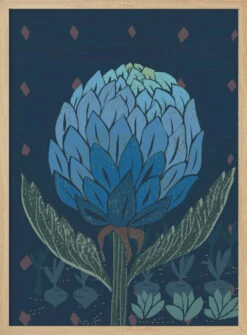 Artichoke Dark Blue - Stretched Canvas, Poster Or Fine Art Print(Artichoke Dark Blue Stretched Canvas Poster Or Fine Art Print) 14 Artichoke Dark Blue - Stretched Canvas, Poster Or Fine Art Print(Artichoke Dark Blue Stretched Canvas Poster Or Fine Art Print) -Heart Wall Art Store pictufy light wood 50x70 2874719