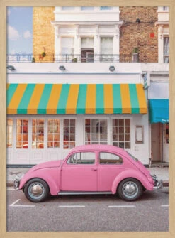 Pink Ride - Stretched Canvas, Poster Or Fine Art Print(Pink Ride Stretched Canvas Poster Or Fine Art Print) -Heart Wall Art Store pictufy light wood 50x70 2890599