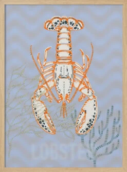 Sea Life Lobster Neptune's Joy - Stretched Canvas, Poster Or Fine Art Print(Sea Life Lobster Neptune 039 S Joy Stretched Canvas Poster Or Fine Art Print) -Heart Wall Art Store pictufy light wood 50x70 2892046
