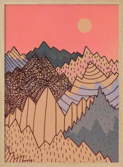 The Jagged Peaks Of Autumn - Stretched Canvas, Poster Or Fine Art Print(The Jagged Peaks Of Autumn Stretched Canvas Poster Or Fine Art Print) -Heart Wall Art Store pictufy light wood 50x70 2914988