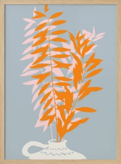 Botanical Dopamine Twigs - Stretched Canvas, Poster Or Fine Art Print(Botanical Dopamine Twigs Stretched Canvas Poster Or Fine Art Print) -Heart Wall Art Store pictufy light wood 50x70 2922046