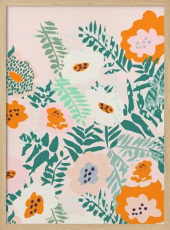 Botanical Dopamine Flowers - Stretched Canvas, Poster Or Fine Art Print(Botanical Dopamine Flowers Stretched Canvas Poster Or Fine Art Print) 14 Botanical Dopamine Flowers - Stretched Canvas, Poster Or Fine Art Print(Botanical Dopamine Flowers Stretched Canvas Poster Or Fine Art Print) -Heart Wall Art Store pictufy light wood 50x70 2922050