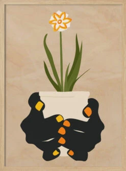 Holding Hope - Stretched Canvas, Poster Or Fine Art Print(Holding Hope Stretched Canvas Poster Or Fine Art Print) -Heart Wall Art Store pictufy light wood 50x70 2936187