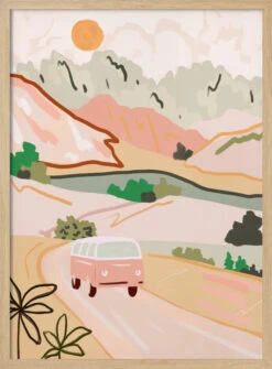 Pastel Journey - Stretched Canvas, Poster Or Fine Art Print(Pastel Journey Stretched Canvas Poster Or Fine Art Print) -Heart Wall Art Store pictufy light wood 50x70 2936449