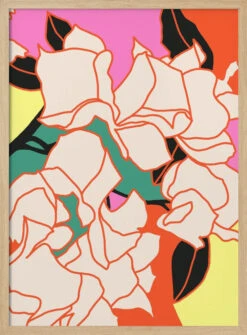 Pink Bougainvillea Essence - Stretched Canvas, Poster Or Fine Art Print(Pink Bougainvillea Essence Stretched Canvas Poster Or Fine Art Print) -Heart Wall Art Store pictufy light wood 50x70 2937171