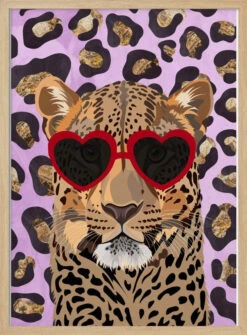 Leopard Print Leopard Pink - Stretched Canvas, Poster Or Fine Art Print(Leopard Print Leopard Pink Stretched Canvas Poster Or Fine Art Print) -Heart Wall Art Store pictufy light wood 50x70 2955627