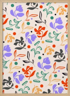 Doodle Garden - Stretched Canvas, Poster Or Fine Art Print(Doodle Garden Stretched Canvas Poster Or Fine Art Print) -Heart Wall Art Store pictufy light wood 50x70 2963873