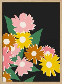 Daisy Delight - Stretched Canvas, Poster Or Fine Art Print(Daisy Delight Stretched Canvas Poster Or Fine Art Print) -Heart Wall Art Store pictufy light wood 50x70 2976658