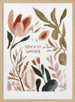 Opentowonderno2 - Stretched Canvas, Poster Or Fine Art Print(Opentowonderno2 Stretched Canvas Poster Or Fine Art Print) -Heart Wall Art Store pictufy light wood 50x70 2989215