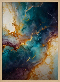 Mystic Marble - Stretched Canvas, Poster Or Fine Art Print(Mystic Marble Stretched Canvas Poster Or Fine Art Print) -Heart Wall Art Store pictufy light wood 50x70 3019336