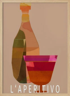 L'Aperitivo 2 - Stretched Canvas, Poster Or Fine Art Print(L 039 Aperitivo 2 Stretched Canvas Poster Or Fine Art Print) -Heart Wall Art Store pictufy light wood 50x70 3033422