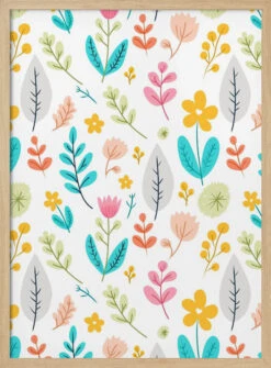 Flourishing Botanicals - Stretched Canvas, Poster Or Fine Art Print(Flourishing Botanicals Stretched Canvas Poster Or Fine Art Print) -Heart Wall Art Store pictufy light wood 50x70 3063926