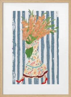 Boho Dress Stripes - Stretched Canvas, Poster Or Fine Art Print(Boho Dress Stripes Stretched Canvas Poster Or Fine Art Print) -Heart Wall Art Store pictufy light wood 50x70 3092715