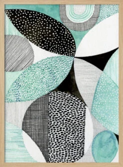 Geometric Shapes And Intricate Patterns - Stretched Canvas, Poster Or Fine Art Print(Geometric Shapes And Intricate Patterns Stretched Canvas Poster Or Fine Art Print) -Heart Wall Art Store pictufy light wood 50x70 3145704