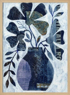 Indigo Blue Still Life - Stretched Canvas, Poster Or Fine Art Print(Indigo Blue Still Life Stretched Canvas Poster Or Fine Art Print 1) -Heart Wall Art Store pictufy light wood 50x70 3146582