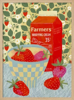 Strawberries In A Checkered Bowl - Stretched Canvas, Poster Or Fine Art Print(Strawberries In A Checkered Bowl Stretched Canvas Poster Or Fine Art Print) 14 Strawberries In A Checkered Bowl - Stretched Canvas, Poster Or Fine Art Print(Strawberries In A Checkered Bowl Stretched Canvas Poster Or Fine Art Print) -Heart Wall Art Store pictufy light wood 50x70 3167217