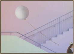 Clownville IV - Stretched Canvas, Poster Or Fine Art Print(Clownville Iv Stretched Canvas Poster Or Fine Art Print) -Heart Wall Art Store pictufy light wood floating frame canvas horizonta 1366176