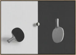 Match Point - Stretched Canvas, Poster Or Fine Art Print(Match Point Stretched Canvas Poster Or Fine Art Print) -Heart Wall Art Store pictufy light wood floating frame canvas horizonta 2034573