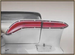 US Classic Car 1958 Taillight Abstract - Stretched Canvas, Poster Or Fine Art Print(Us Classic Car 1958 Taillight Abstract Stretched Canvas Poster Or Fine Art Print) -Heart Wall Art Store pictufy light wood floating frame canvas horizonta 2165828