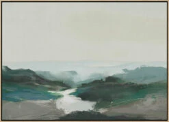 Highland View - Stretched Canvas, Poster Or Fine Art Print(Highland View Stretched Canvas Poster Or Fine Art Print) -Heart Wall Art Store pictufy light wood floating frame canvas horizonta 2492306