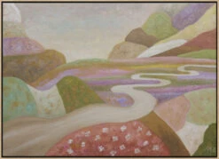 Through The Lull Fields - Stretched Canvas, Poster Or Fine Art Print(Through The Lull Fields Stretched Canvas Poster Or Fine Art Print) -Heart Wall Art Store pictufy light wood floating frame canvas horizonta 2571708