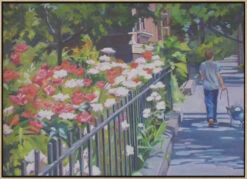 Summer Splendorun Brooklyn - Stretched Canvas, Poster Or Fine Art Print(Summer Splendorun Brooklyn Stretched Canvas Poster Or Fine Art Print) -Heart Wall Art Store pictufy light wood floating frame canvas horizonta 2785950