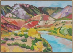 The Colors Of New Mexico - Stretched Canvas, Poster Or Fine Art Print(The Colors Of New Mexico Stretched Canvas Poster Or Fine Art Print) -Heart Wall Art Store pictufy light wood floating frame canvas horizonta 2785956