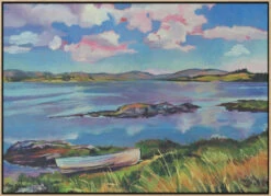 Boat On The Lake - Stretched Canvas, Poster Or Fine Art Print(Boat On The Lake Stretched Canvas Poster Or Fine Art Print) 22 Boat On The Lake - Stretched Canvas, Poster Or Fine Art Print(Boat On The Lake Stretched Canvas Poster Or Fine Art Print) -Heart Wall Art Store pictufy light wood floating frame canvas horizonta 2786574