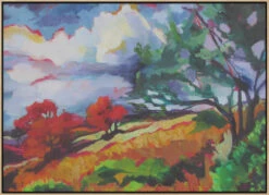 Sonoma Hillside - Stretched Canvas, Poster Or Fine Art Print(Sonoma Hillside Stretched Canvas Poster Or Fine Art Print) -Heart Wall Art Store pictufy light wood floating frame canvas horizonta 2786681