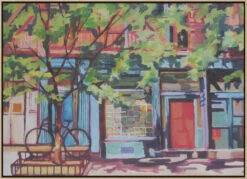 West Village - Stretched Canvas, Poster Or Fine Art Print(West Village Stretched Canvas Poster Or Fine Art Print) -Heart Wall Art Store pictufy light wood floating frame canvas horizonta 2786706