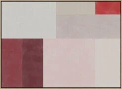 Geometric Grid Of Soft Pastel Colors - Stretched Canvas, Poster Or Fine Art Print(Geometric Grid Of Soft Pastel Colors Stretched Canvas Poster Or Fine Art Print) -Heart Wall Art Store pictufy light wood floating frame canvas horizonta 2861706