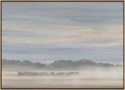 Buffalos In Botswana - Stretched Canvas, Poster Or Fine Art Print(Buffalos In Botswana Stretched Canvas Poster Or Fine Art Print) -Heart Wall Art Store pictufy light wood floating frame canvas horizonta 3019970