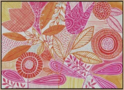 Layered Botanical Watercolour - Stretched Canvas, Poster Or Fine Art Print(Layered Botanical Watercolour Stretched Canvas Poster Or Fine Art Print 2) -Heart Wall Art Store pictufy light wood floating frame canvas horizonta 3148646