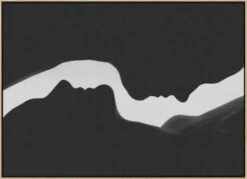 The Profiles Of Two Women - Stretched Canvas, Poster Or Fine Art Print(The Profiles Of Two Women Stretched Canvas Poster Or Fine Art Print) -Heart Wall Art Store pictufy light wood floating frame canvas horizonta 334527