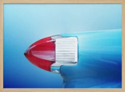 US Classic Car 88 1956 Tail Fin Abstract - Stretched Canvas, Poster Or Fine Art Print(Us Classic Car 88 1956 Tail Fin Abstract Stretched Canvas Poster Or Fine Art Print) -Heart Wall Art Store pictufy light wood horizontal 50x70 2107975