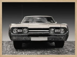 US Classic Car 1967 Cutlass Supreme Sports Coupe - Stretched Canvas, Poster Or Fine Art Print(Us Classic Car 1967 Cutlass Supreme Sports Coupe Stretched Canvas Poster Or Fine Art Print) -Heart Wall Art Store pictufy light wood horizontal 50x70 2143262