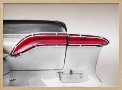 US Classic Car 1958 Taillight Abstract - Stretched Canvas, Poster Or Fine Art Print(Us Classic Car 1958 Taillight Abstract Stretched Canvas Poster Or Fine Art Print) -Heart Wall Art Store pictufy light wood horizontal 50x70 2165828